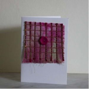 Embroidered Hand Made Cards x 5