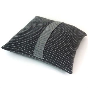 Charcoal Grey Pinstripe Cushion
